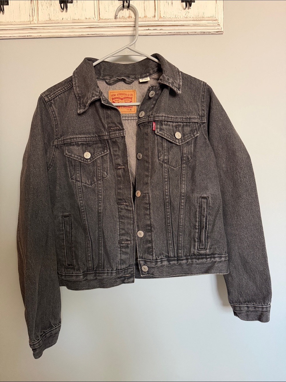 Levi's Black Washed Denim Jean Jacket